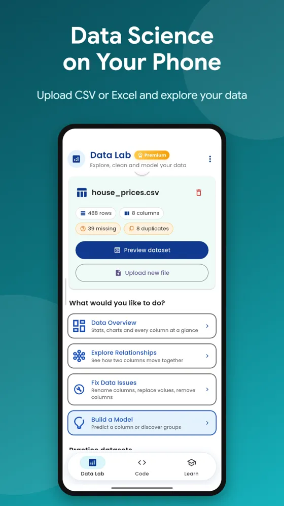 DataLab app screenshot