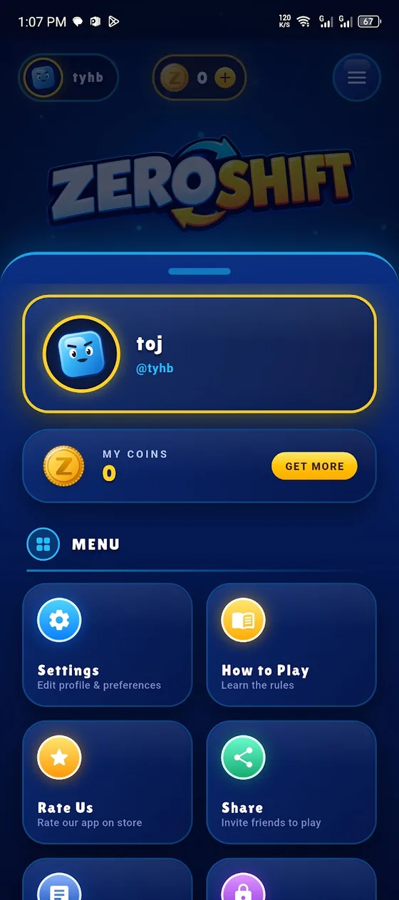 ZeroShift, strategy puzzle game Android app screenshot 2